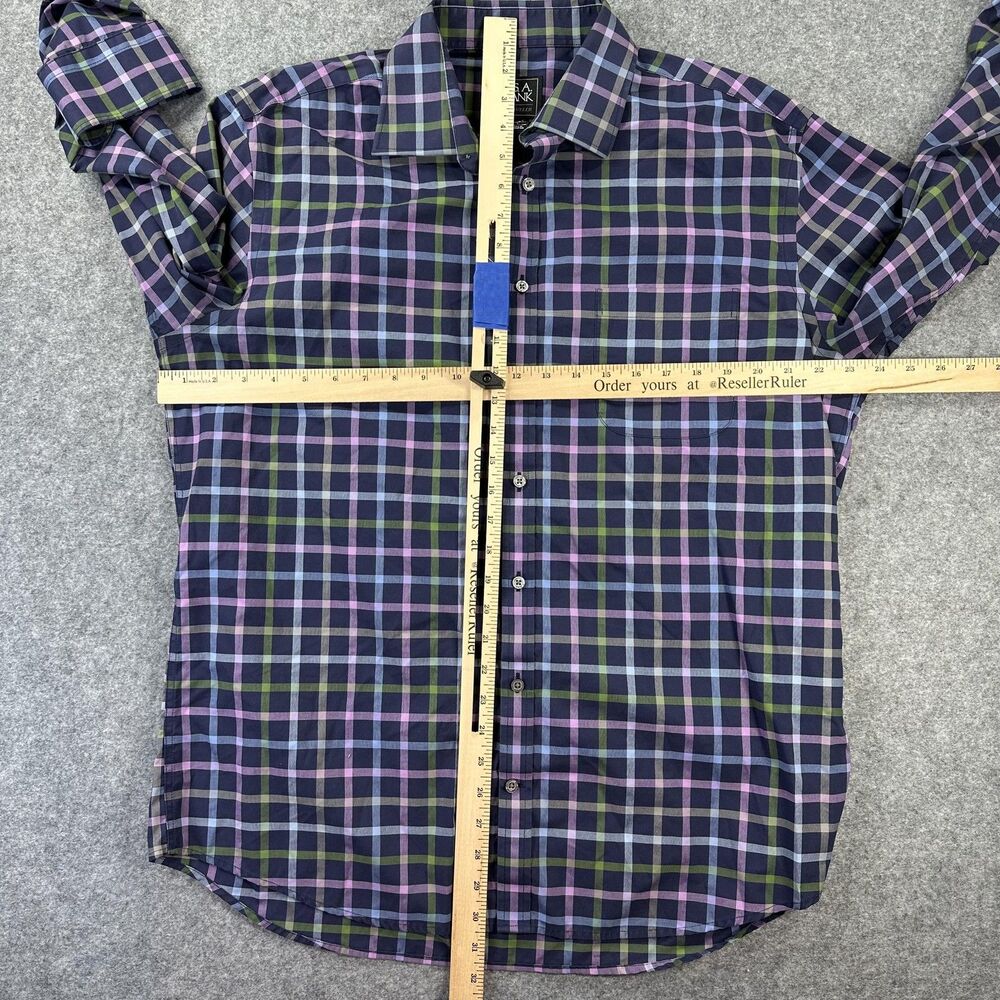Jos A Bank Traveler Shirt Mens Large Multicolor Plaid Slim Fit Long Sleeve - Picture 5 of 8